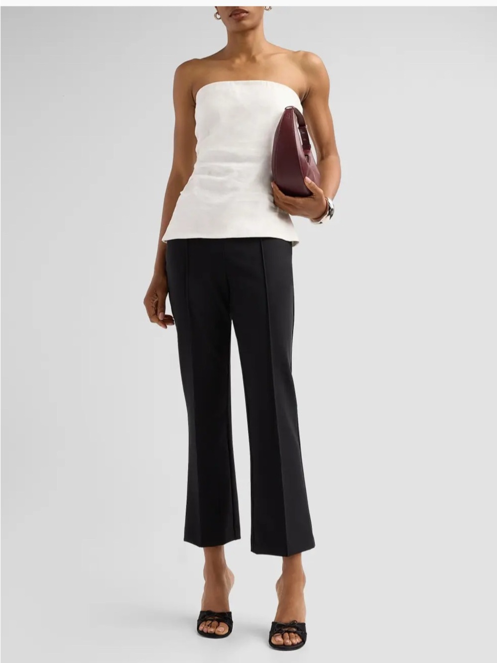 Jonathan Simkhai Crop kick flare black Pants